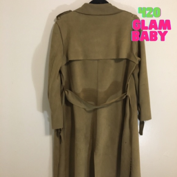 Beige/Olive Trench Coat - Picture 2 of 2